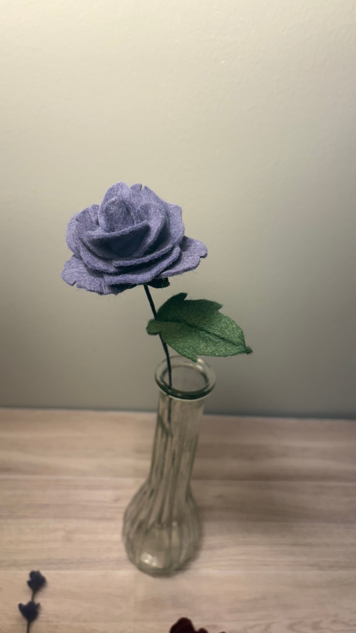 Handmade Felt Rose Stem